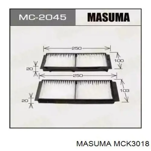 MCK3018 Masuma filtro habitáculo