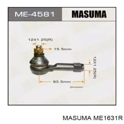 ME1631R Masuma rótula barra de acoplamiento exterior