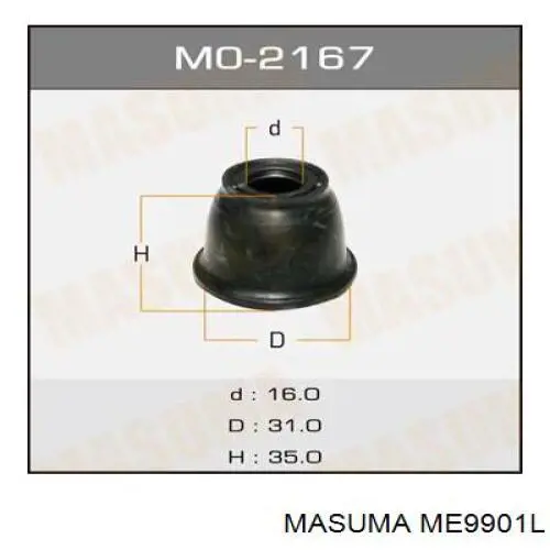 ME9901L Masuma rótula barra de acoplamiento exterior