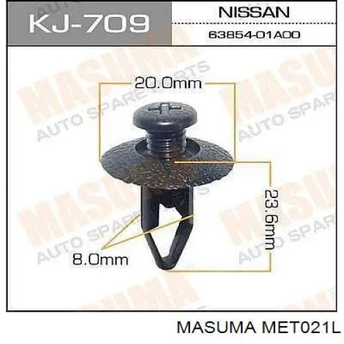 MET021L Masuma rótula barra de acoplamiento exterior