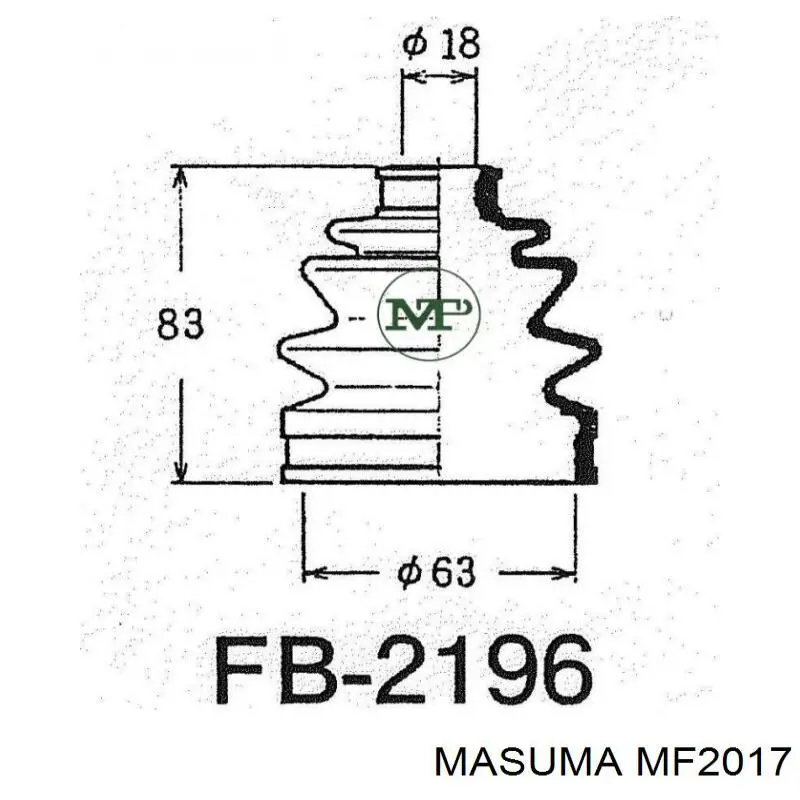 Fuelle semieje delantero exterior Metalcaucho 01854