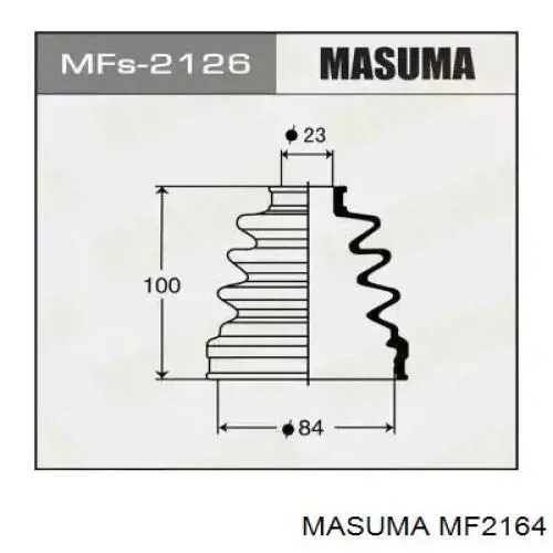 MF2164 Masuma fuelle, árbol de transmisión trasero interior