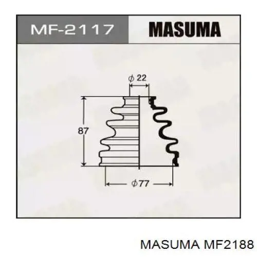Fuelle transmisión delantero exterior Masuma MF2188 precio, desde 10,64 EUR