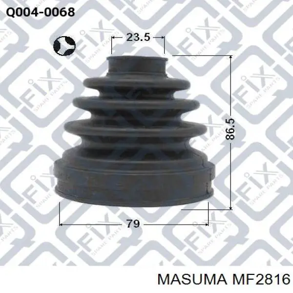 MF2816 Masuma fuelle, árbol de transmisión delantero interior derecho