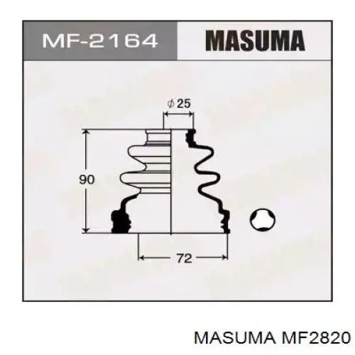 Fuelle de semieje delantero interior MF2820 Masuma