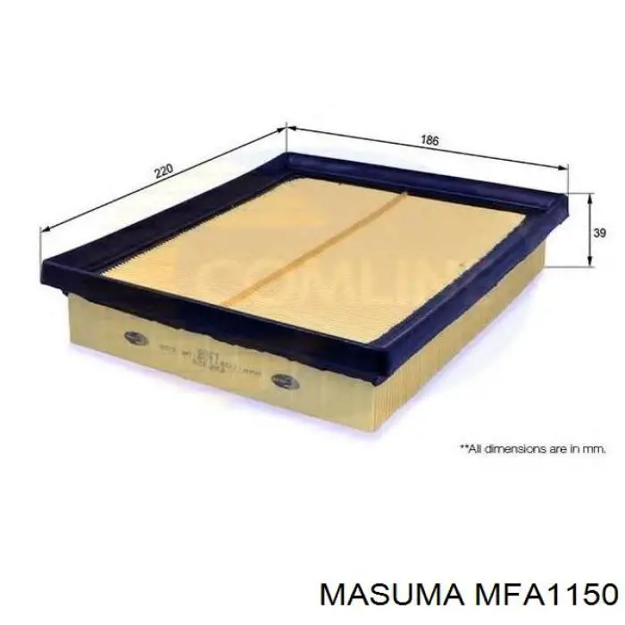 MFA1150 Masuma filtro de aire