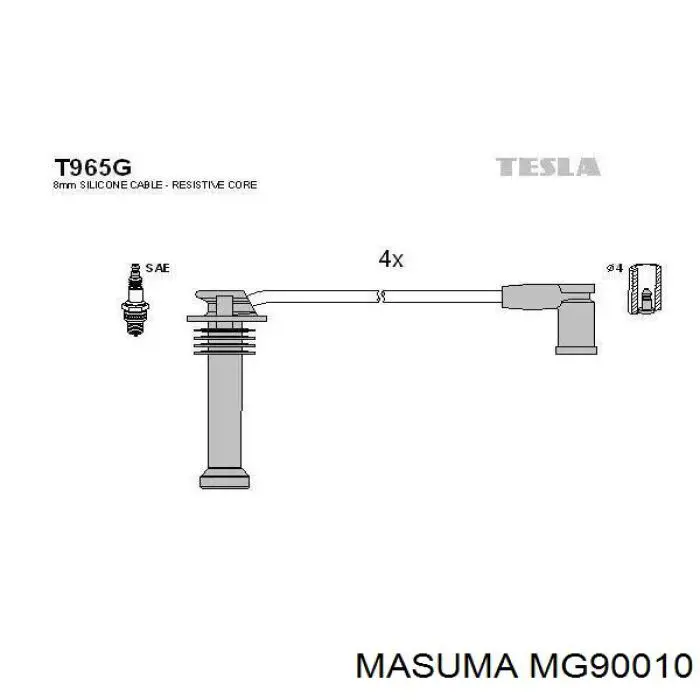 MG90010 Masuma juego de cables de encendido