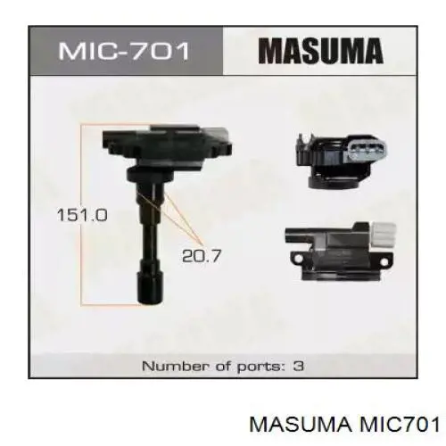 MIC701 Masuma Bobina de ignición