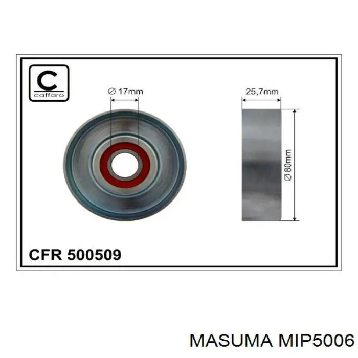 MIP5006 Masuma rodillo, correa trapecial poli v