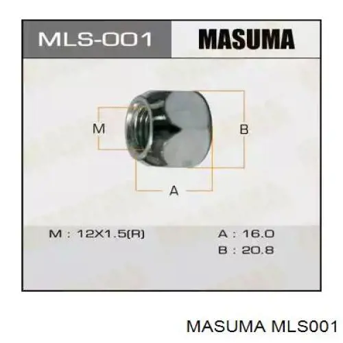 Tuerca seguridad de rueda Masuma MLS001 precio, desde 1,43 EUR