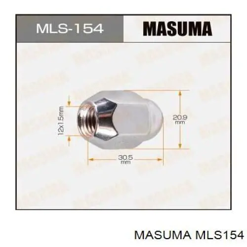 Tuercas de rueda MLS154 Masuma