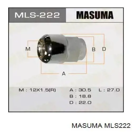 Tuerca seguridad de rueda Masuma MLS222 precio, desde 3,03 EUR
