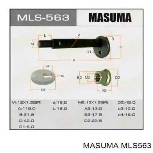 MLS563 Masuma Arandela interior del perno de fijación del brazo inferior trasero