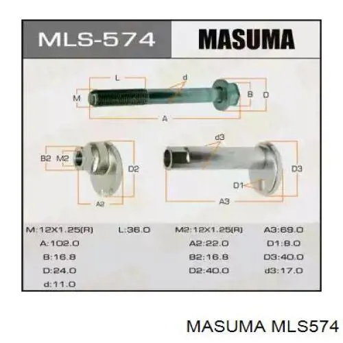 MLS574 Masuma Perno de fijación del brazo inferior trasero