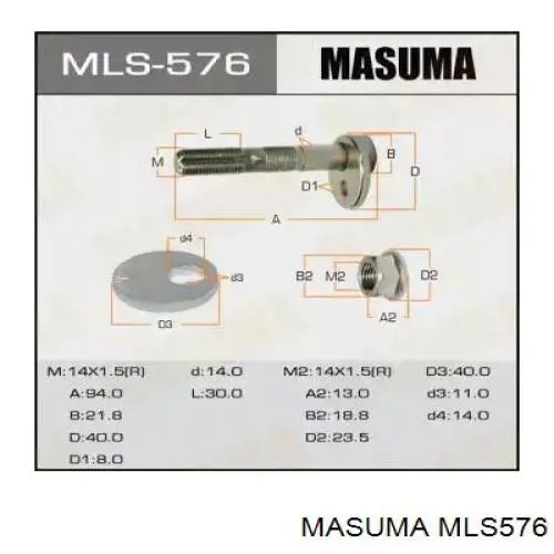 MLS576 Masuma Perno interior del brazo de caída trasero