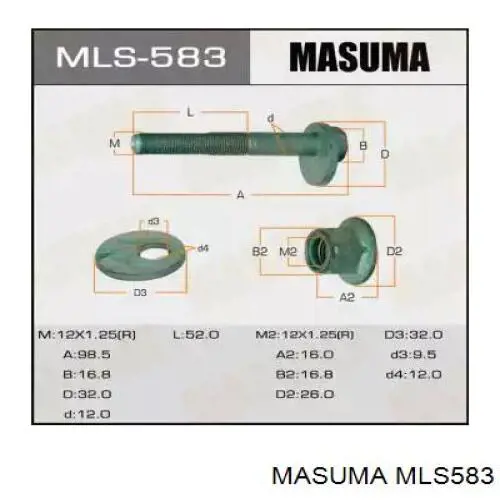 MLS583 Masuma Tuerca excéntrica del brazo inferior trasero