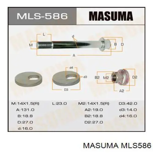 MLS586 Masuma Perno de fijación del brazo inferior delantero