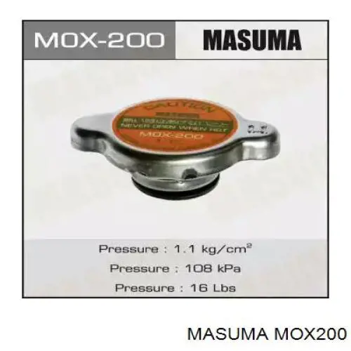 Tapa de radiador (tapón) Masuma MOX200 precio, desde 5,59 EUR