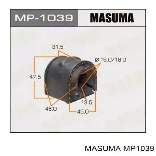 MP1039 Masuma Buje de barra estabilizadora delantera
