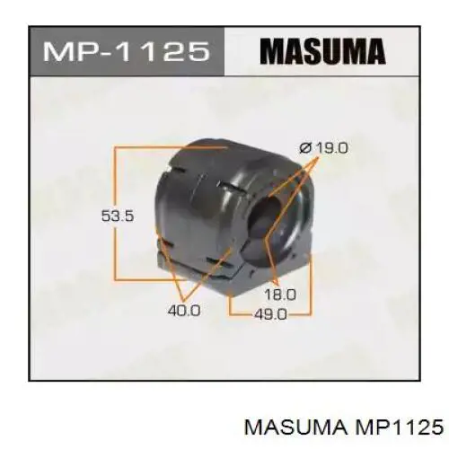 MP1125 Masuma casquillo de barra estabilizadora delantera