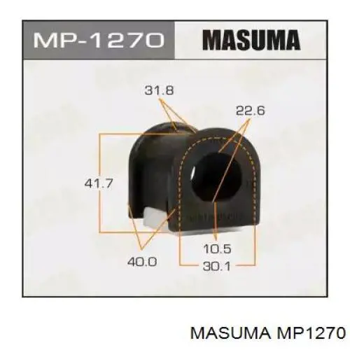 MP1270 Masuma casquillo de barra estabilizadora delantera