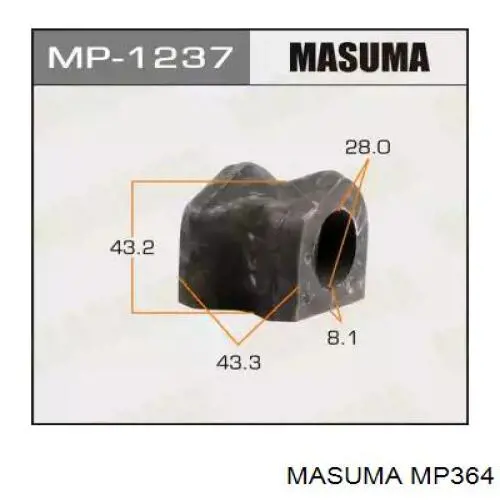 MP364 Masuma casquillo de barra estabilizadora trasera