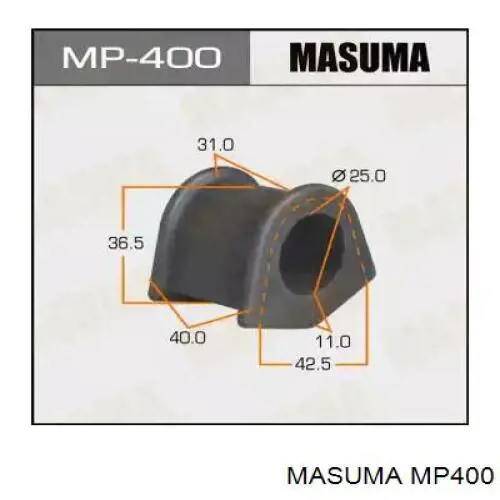 Buje de barra estabilizadora delantera MP400 Masuma