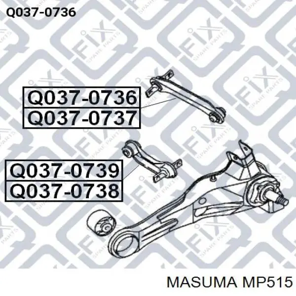 MP515 Masuma Buje de barra estabilizadora delantera