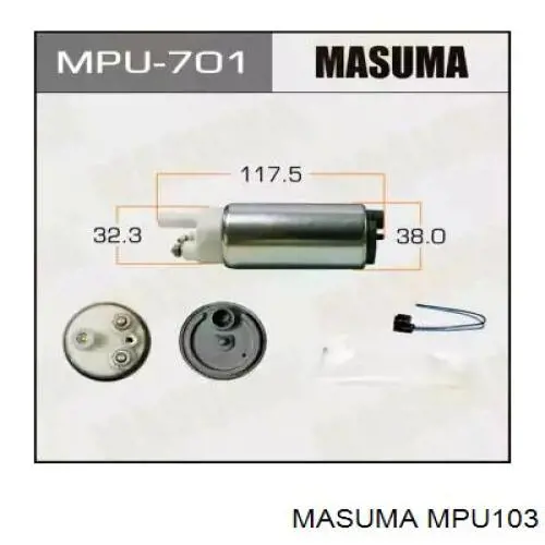 MPU103 Masuma elemento de turbina de bomba de combustible