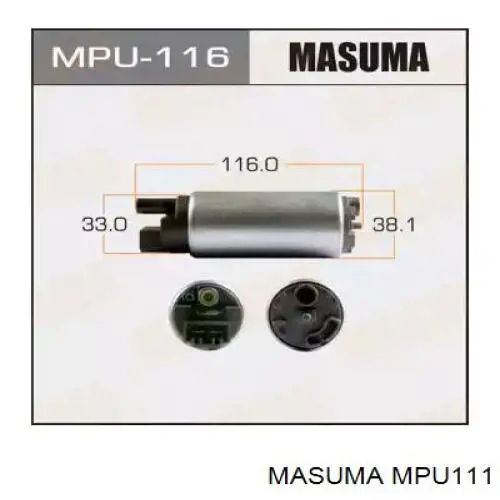 Comprar MPU111 Masuma Bomba de combustible eléctrica