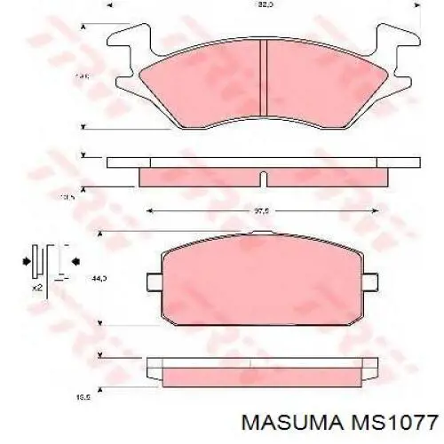 MS1077 Masuma pastillas de freno delanteras