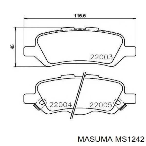 MS1242 Masuma pastillas de freno delanteras