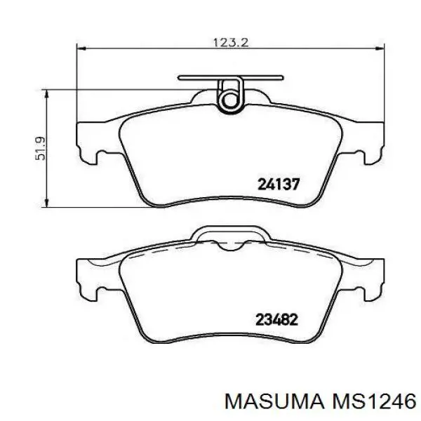 MS1246 Masuma pastillas de freno delanteras