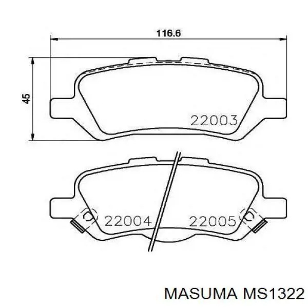 Pastillas freno delanteras Masuma MS1322 precio, desde 22,13 EUR