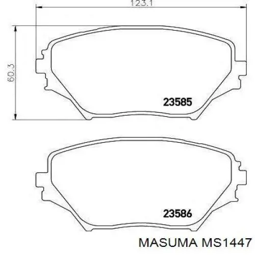 Pastillas freno delanteras Masuma MS1447 precio, desde 19,25 EUR