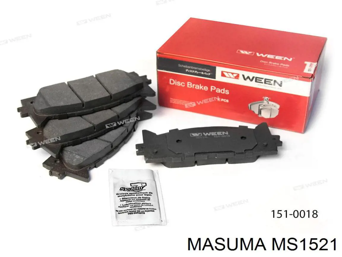Pastillas freno delanteras Masuma MS1521 precio, desde 29,08 EUR