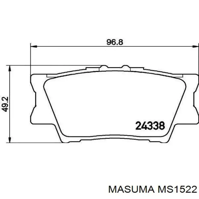 Comprar MS1522 Masuma Pastillas de freno traseras