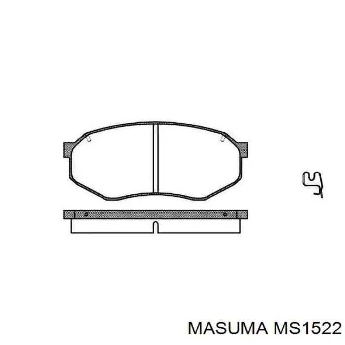 Pastillas de freno traseras MS1522 Masuma