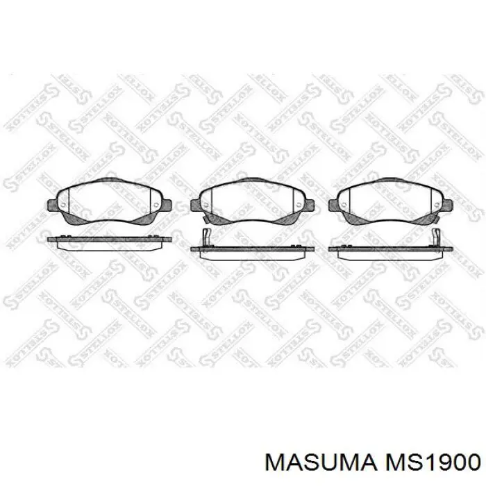 MS1900 Masuma pastillas de freno delanteras