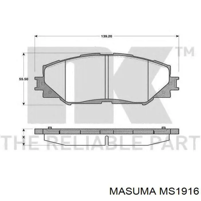 Pastillas de freno delanteras Toyota Corolla E12