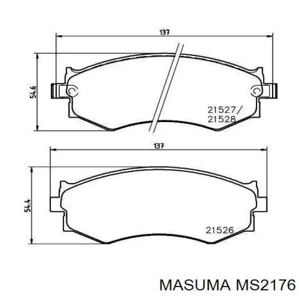 MS2176 Masuma pastillas de freno delanteras