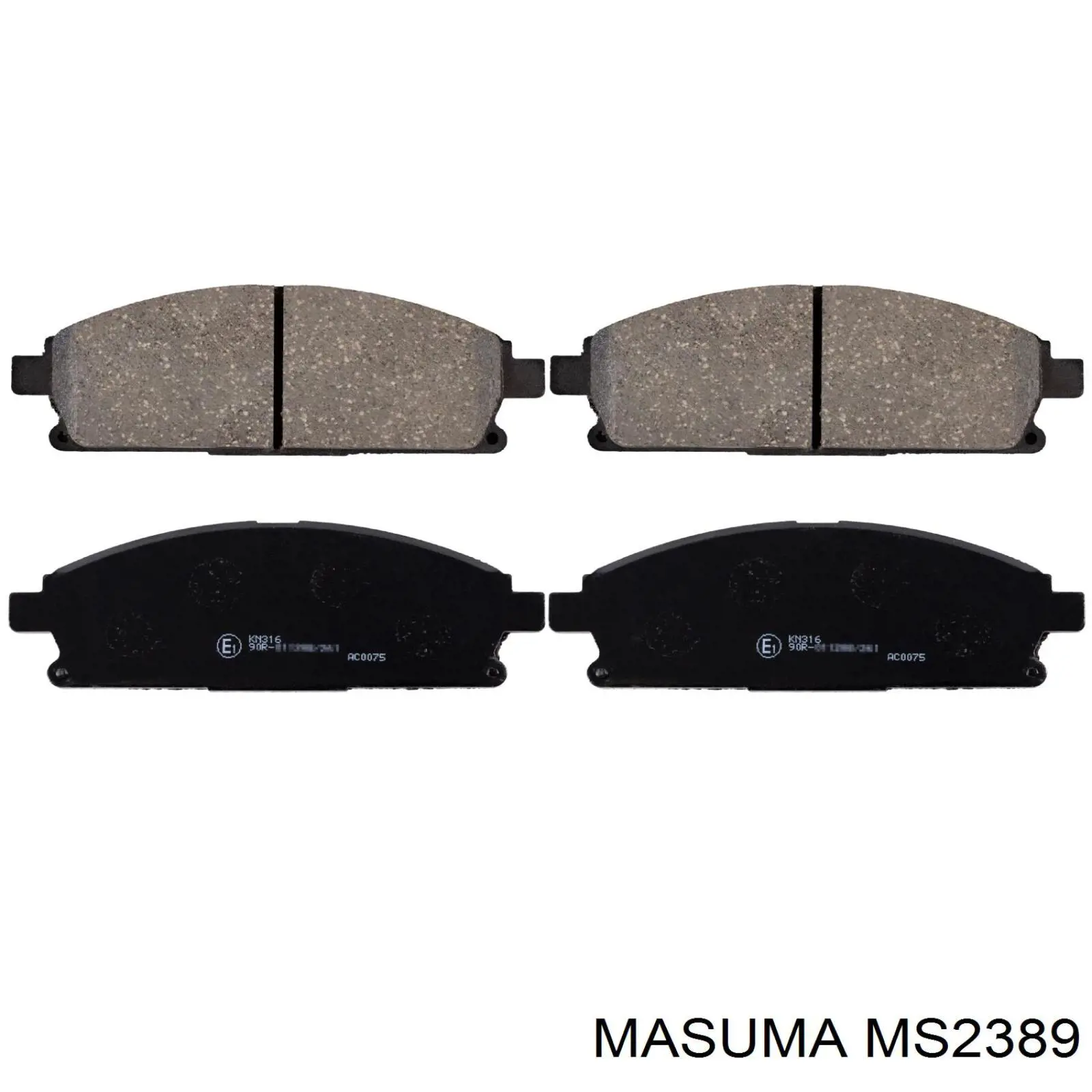 Pastillas de freno MS2389 Masuma