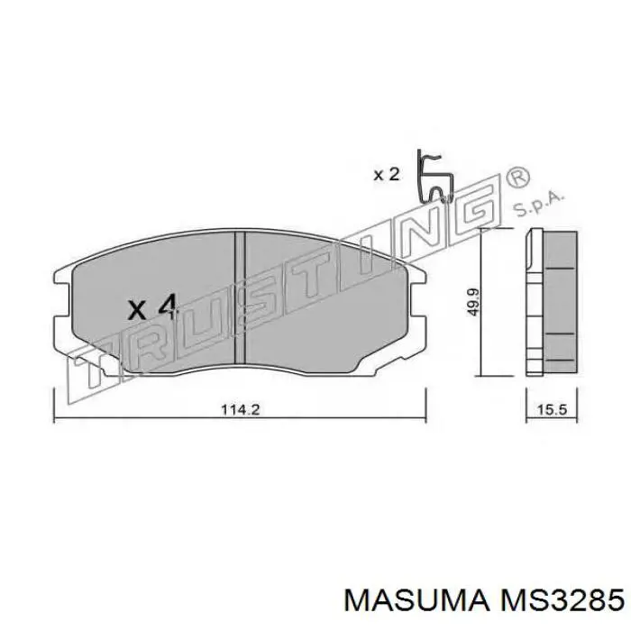 MS3285 Masuma pastillas de freno delanteras