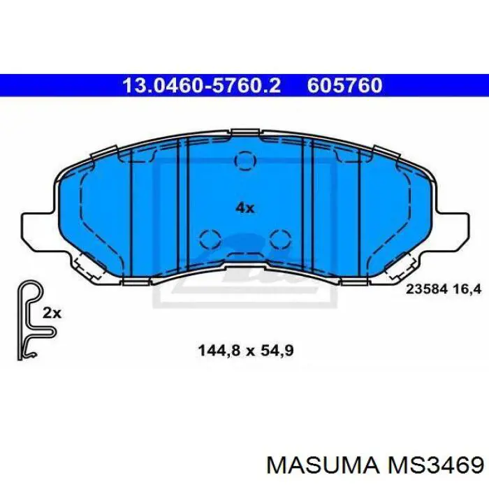 Comprar MS3469 Masuma Pastillas delanteras de freno