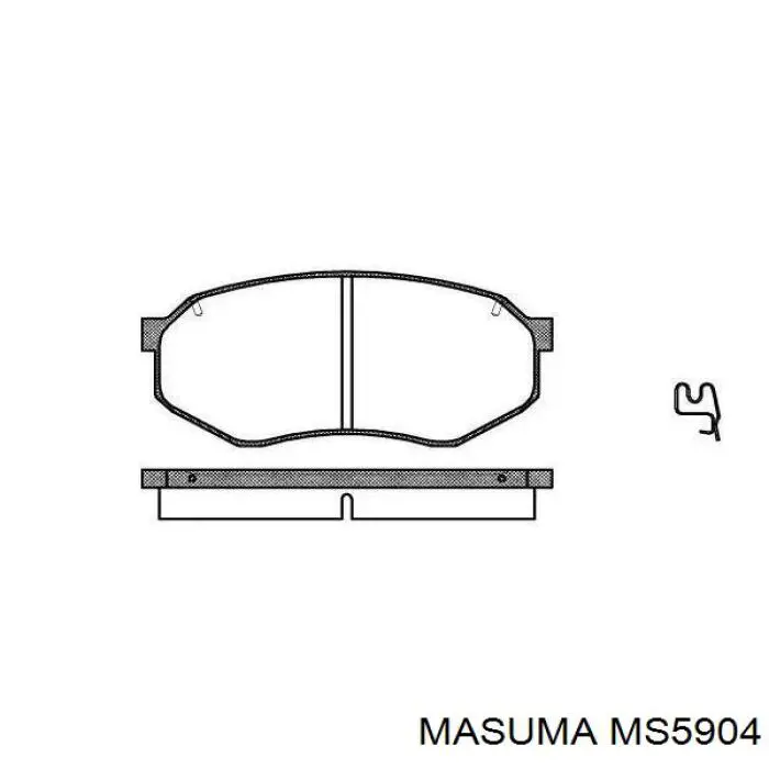 MS5904 Masuma pastillas de freno traseras