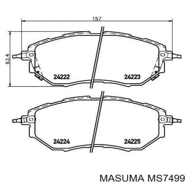 Pastillas de freno MS7499 Masuma