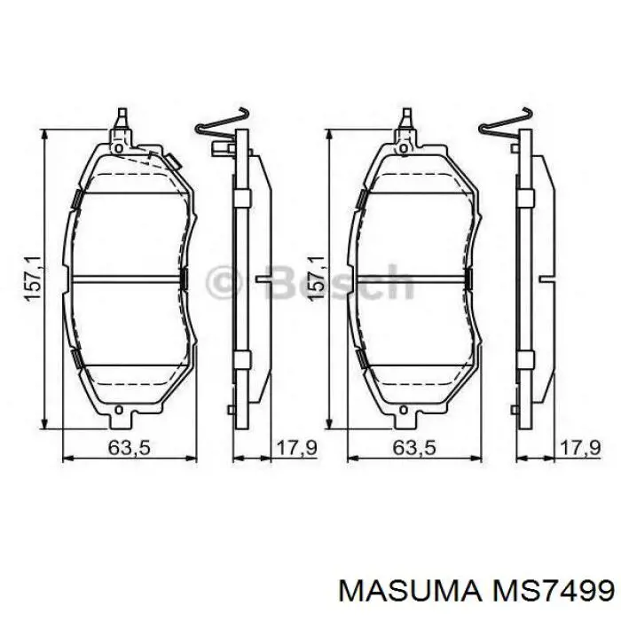Pastillas freno delanteras Masuma MS7499 precio, desde 36,71 EUR