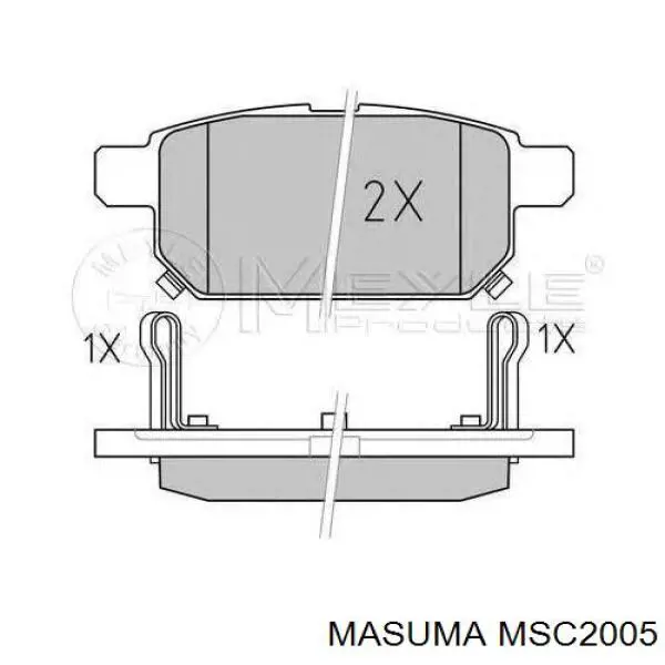 MSC2005 Masuma pastillas de freno traseras