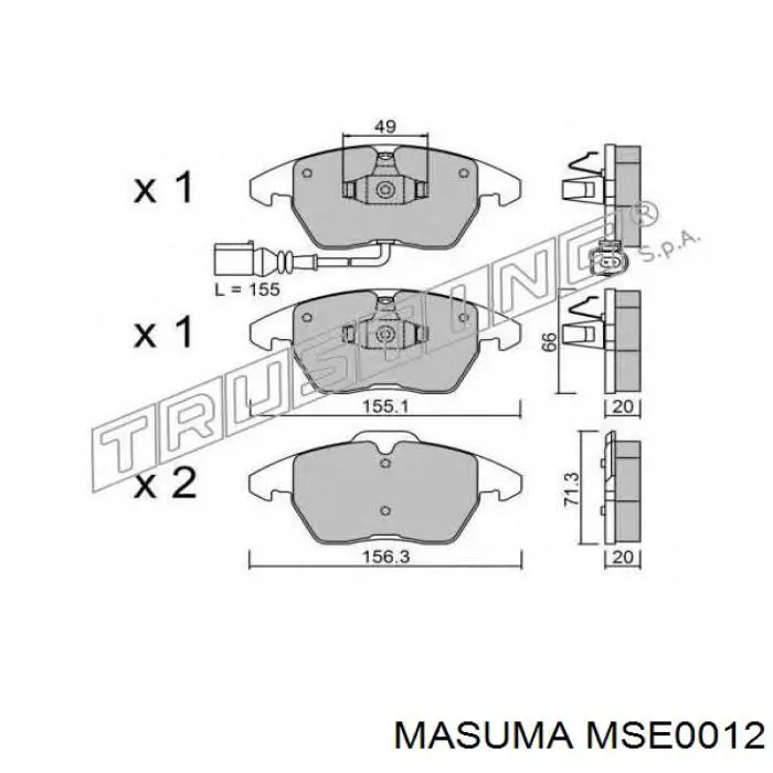 Pastillas de freno delanteras Seat Leon 2 1P1