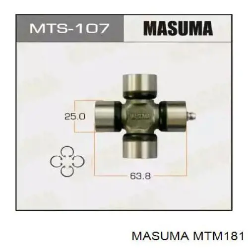 MTM181 Masuma cruceta de árbol de cardán trasero